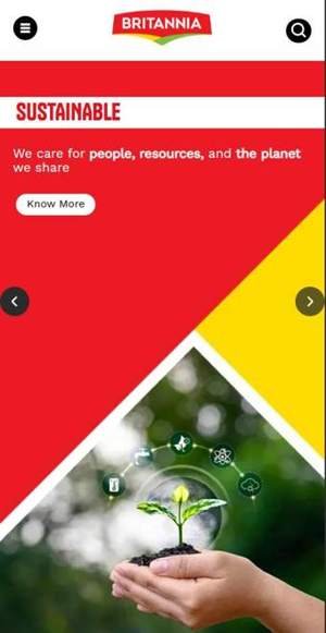 Britannia Industries — website screenshot