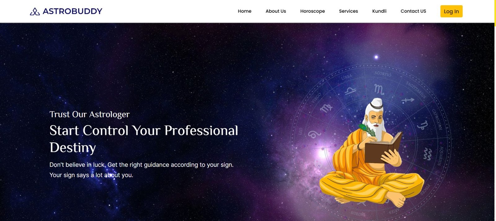 Astro Buddy — Astrology services website designed to build trust.